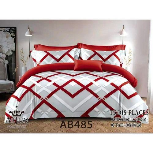 QUALITE ARJUN Lot De 2 Draps + 2 Taies – Design Élégant et Confort Assuré Pour 3 Places