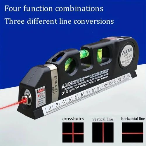 Outil de niveau laser,Kit de niveau laser multipurpose ménager,Niveau de décoration de niveau de croisement standard avec haute précision