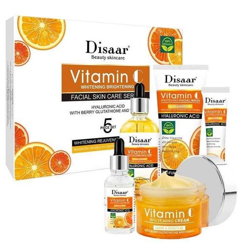 Coffret de Soin Visage Éclat & Anti-Taches 5 Pièces - Routine Complète au Collagène et Acide Hyaluronique