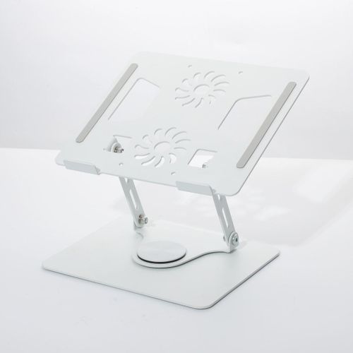 Support d'ordinateur portable en métal pliable et portable avec ventilateur