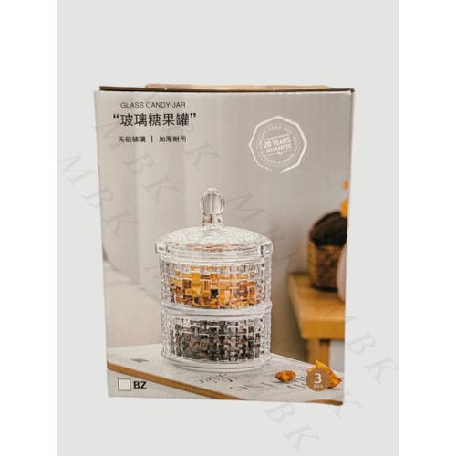 Bonbonnière en cristal, 2 couches