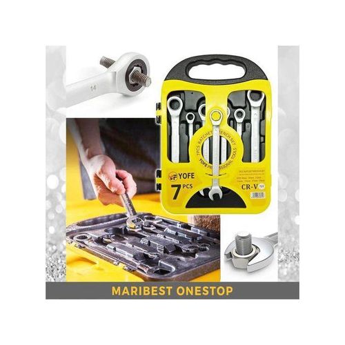 Jeu de clés à cliquet 7 pièces