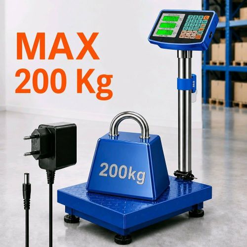 Bascule Balance Électronique Pour Cacao Café Anarcade 200 Kg - BLEU