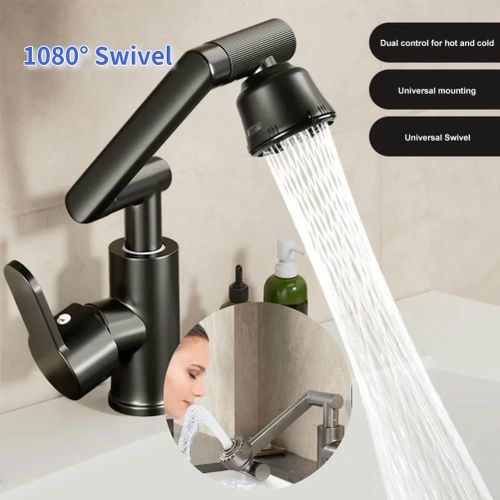 Robinet pivotant à 1080 degrés, bras robotisé, rotation à 360 degrés, bras mécanique, robinet de cuisine, robinet de salle de bain pour évier de cuisine