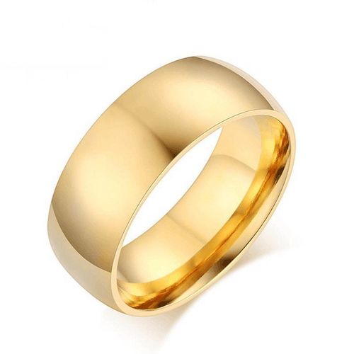 Titanium Steel 8mm bague de mariage hommes bijoux style de mode
