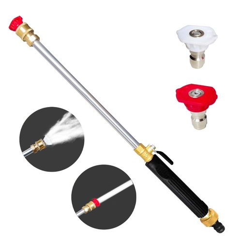 Pistolet de lavage haute pression réglable - Comprend 2 buses - Adapté au lavage de voitures et à l'entretien du jardin/de la pelouse