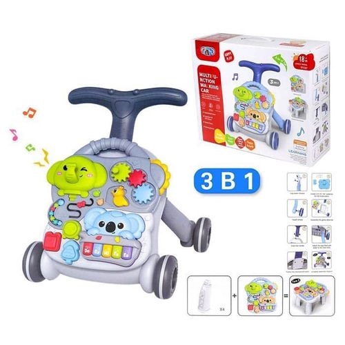 Trotteur Éducatif 3-en-1 Multifonctionnel – Marcheur, Table d’Éveil et Panneau Musical