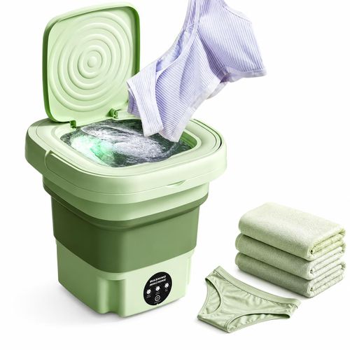 Mini machine à laver pliable portative (Mini lave-linge compact pour sous-vêtements et linge délicat)