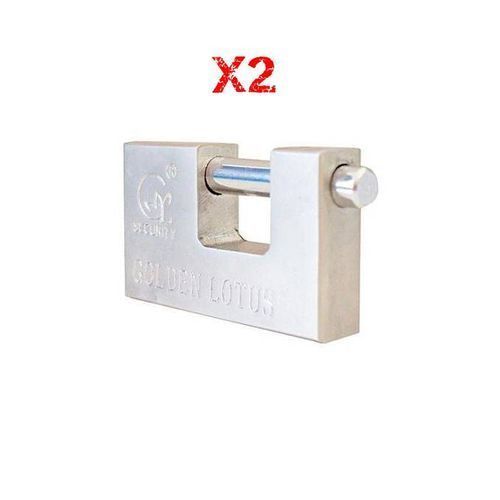 Lot De 2 Cadenas En Acier Inoxydable De Haute Sécurité - 100 Mm - Argent