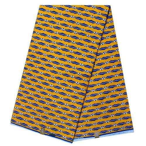 Complet Pagne Africain GTP WAX GHANA Mari Capable - 6 Yards - Jaune