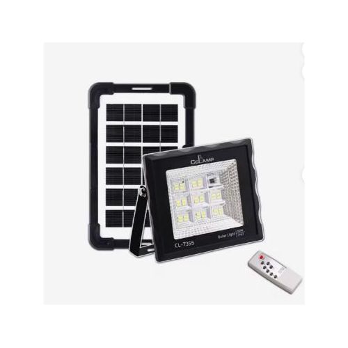 Projecteur solaire avec panneau et télécommande, puissance LED 50 W