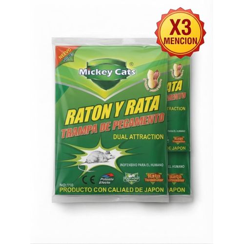 Piège à Colle Ultra Adhésif pour Rats et Souris Mickey Cats – Double Attractif – Sans Poison – Capture Efficace des Rongeurs