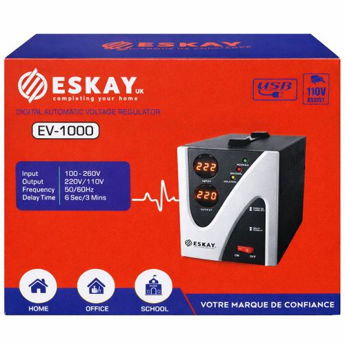 Stabilisateur automatique de tension numérique UK EV-1000