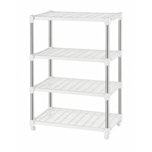 Étagère de rangement multifonction à 4 niveaux – Plastique et métal