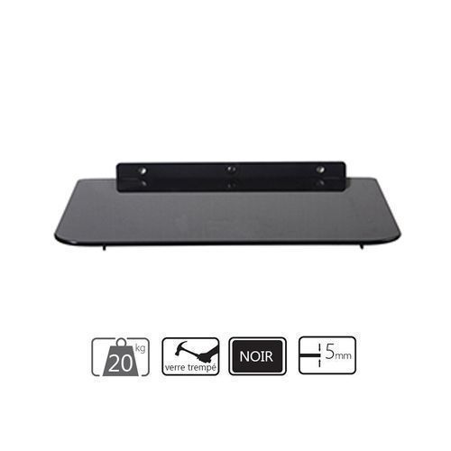 Support Mural - Compatible - DVD/Décodeur/Lecteur Vidéo - 1 étagère - Noir