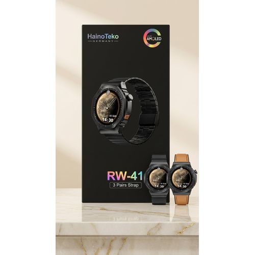 Smartwatch HainoTeko RW-41 – Écran AMOLED HD, 3 Bracelets Inclus