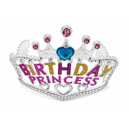 Couronne Princesse Anniversaire Enfant avec Strass et Pierres Décoratives