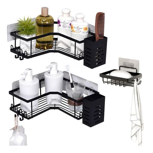 Lot de 5 étagères de rangement pour salle de bain, serviteur de douche antirouille