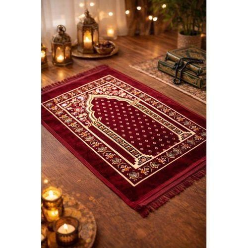 Tapis de prière velours premium- couleur marron