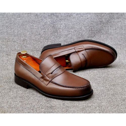Soulier Homme Sans Lacet En Cuir – Marron