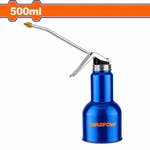 WADFOW– Huileur Manuel 500 ml, Pompe à Huile en Acier, Bec Métallique Amovible avec Embout en Cuivre, Graisseur pour Automobile, Machine et Atelier – WYH1350