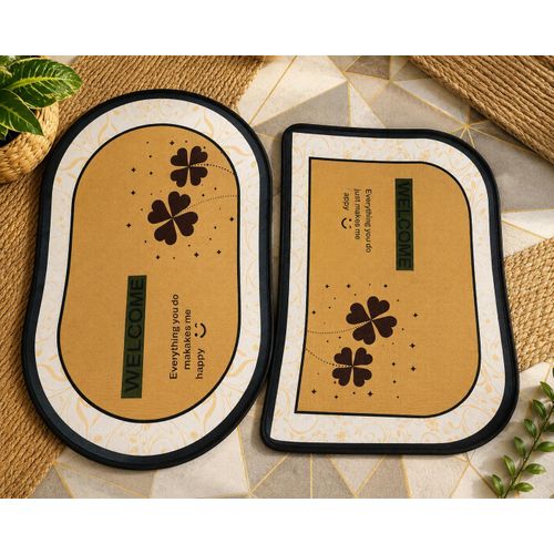 Lot de 2 Tapis de Cuisine Antidérapants – 40×60 cm + 40×120 cm – Design Élégant