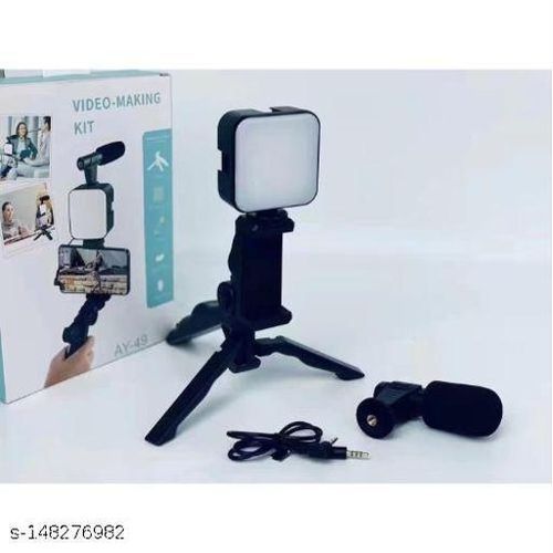 Video MAKING - Trepied + Led + Micro +support -Noir