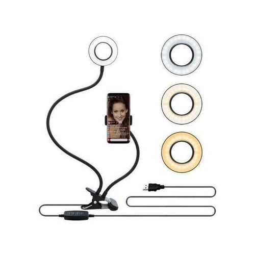 Agréable Selfie Ring Light, Lampe De Caméra LED Rotation à 360 Degrés Avec 3 Modes D'éclairage