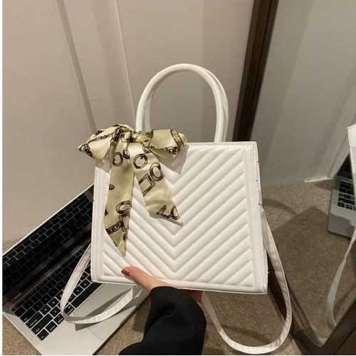 Sac porté épaule en cuir PU (cabas carré) pour femme, doublure polyester, fermeture éclair, 1 pièce, nouvelle collection