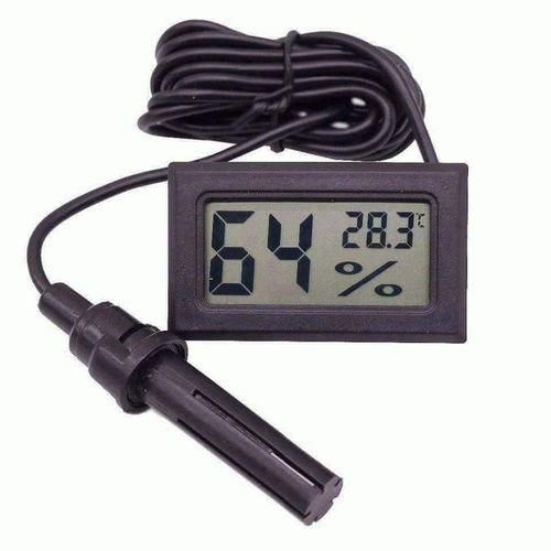 Thermomètre Hygromètre Température Compteur D'humidité Afficheur LCD Numérique- Noir
