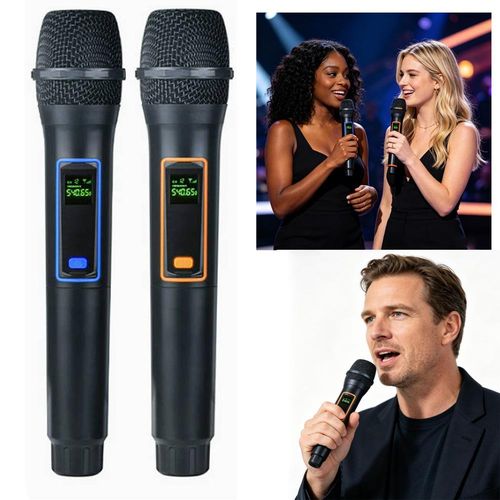 2 pièces/ensemble Microphone sans fil premium Microphones sans fil Émetteurs et récepteurs pour L 'Église KTV/performances/scène/conférence