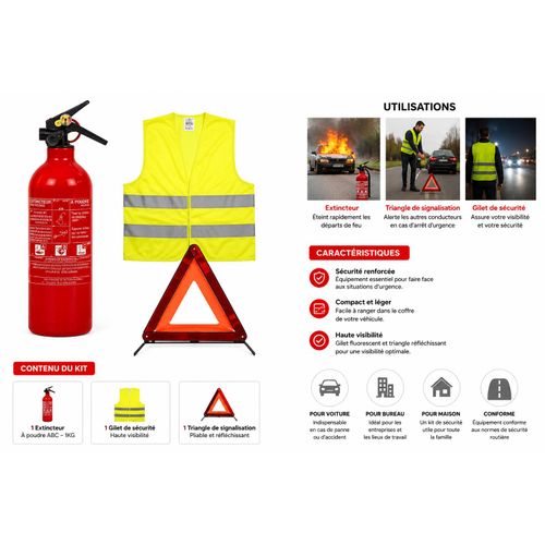 Kit De Sécurité Routié Automobile 3 en 1