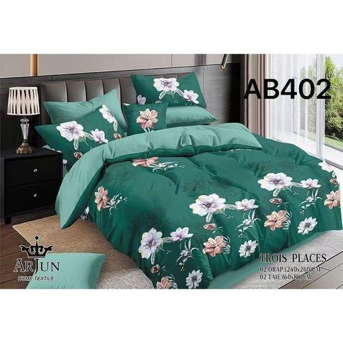 QUALITE ARJUN Lot De 2 Draps + 2 Taies – Design Élégant et Confort Assuré Pour 3 Places