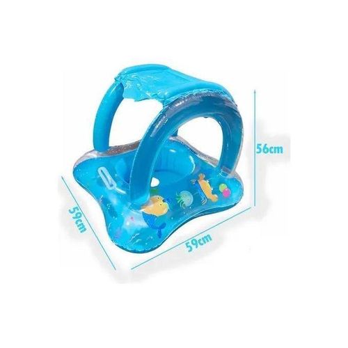 Bouée Siège Gonflable Bébé avec Pare-Soleil Baby Boat – 81 x 66 cm
