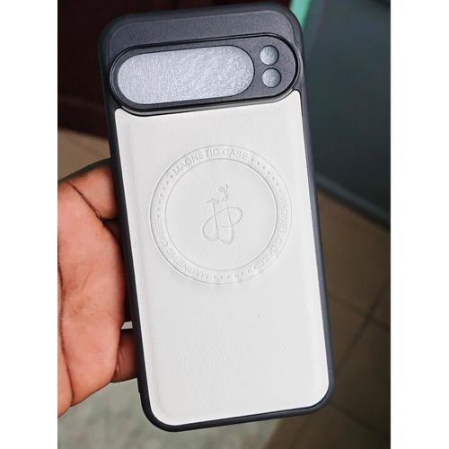 Coque pixel 9 Pro XL blanc cuir mag a