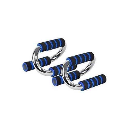 Push Up Stand Barre Pour Pompe + Paire De Gants - Noir/Bleu