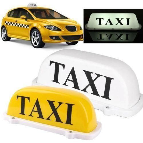 Lampe de toit pour Taxi à LED étanche avec base magnétique de 12 V (colleur aléatoire)