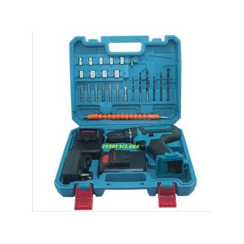 Perceuse Visseuse Sans Fil + Mallette+02 Batteries+ 24 Accessoires -Bleu