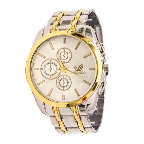 Montre Homme - Doré/Blanc