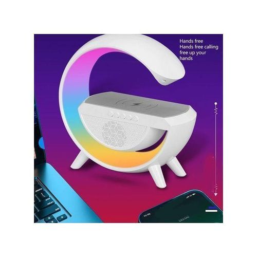 Chargeur Sans Fil RVB 3 En 1 De Type C Avec Haut-Parleur Bluetooth Et Veilleuse, 5.1