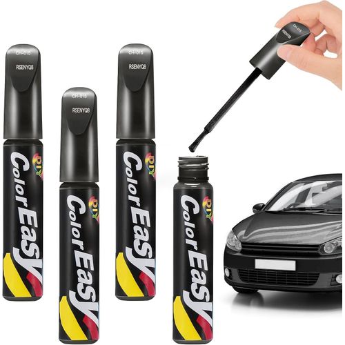 Stylo de Réparation de Rayures Automobile, Stylo de Retouche Peinture Voiture, Anti-Rouille Imperméable, Outil de Réparation Rapide pour Voiture Noire, Argentée, Rouge et Blanche Perle