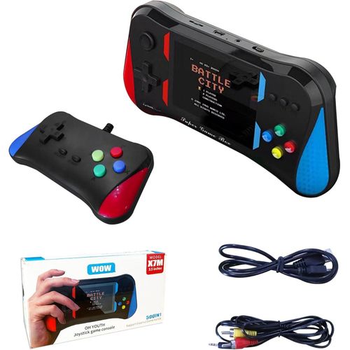 Console de jeux portable pour enfants, 500 jeux vidéo rétro préinstallés, lecteur de jeux vidéo portable pour téléviseur, batterie rechargeable, mini-borne d'arcade électronique, cadeau idéal pour garçons et filles