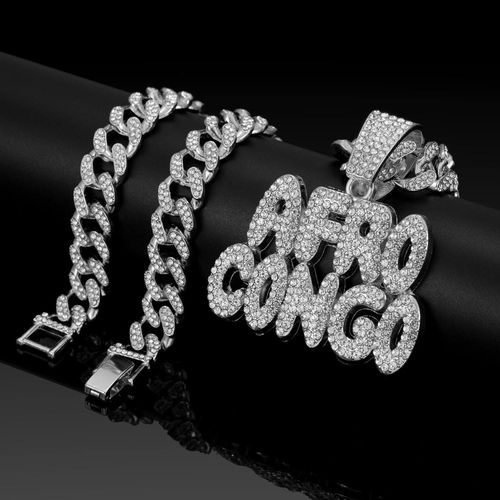 CHAINE DE LUX BLING BLING-ARGENT