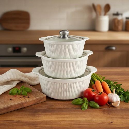 Soupière en porcelaine blanche 3 pièces