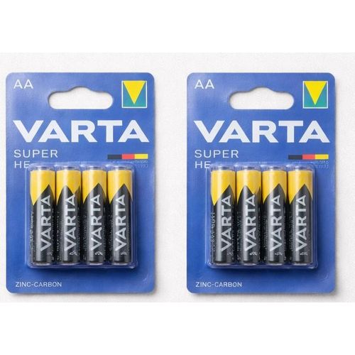Importé de France. Lot 2X4 piles AA alcalines VARTA. Soit 8 piles de Haute qualité. Longue durée. Importé de France