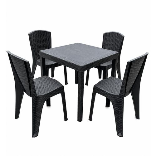 Table Natté Démontable plus 4 Chaises