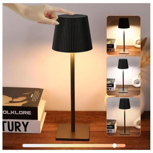 Lampe de table, lampe sans fil rechargeable avec contrôle tactile