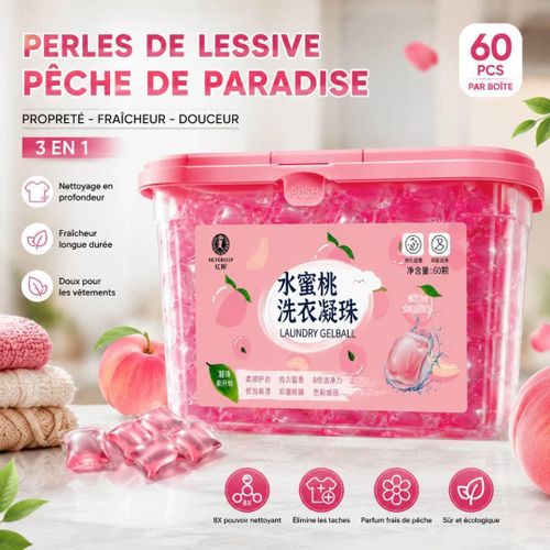 Capsules de Lessive Parfumées 3 en 1 – Nettoyage Puissant & Fraîcheur Durable (60 Pièces)