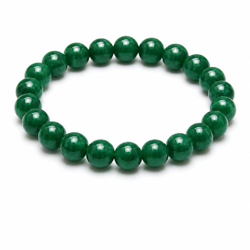 Bracelet Anglo en Jade Vert Naturel 8 mm avec Certificat d’Authenticité – Homme & Femme