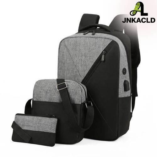 Sac à Dos Pour Homme Avec Port USB Noir & Gris